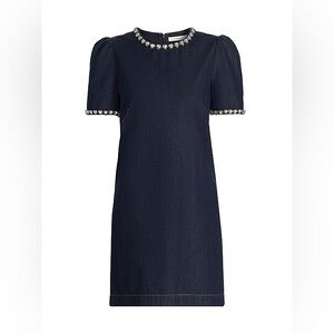NEW: Zimmermann Denim Embellished Dress - Size 1 (US 4-6)